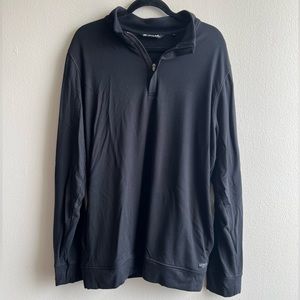 XL Travis Mathew Newport 1/4 Zip Fleece Black